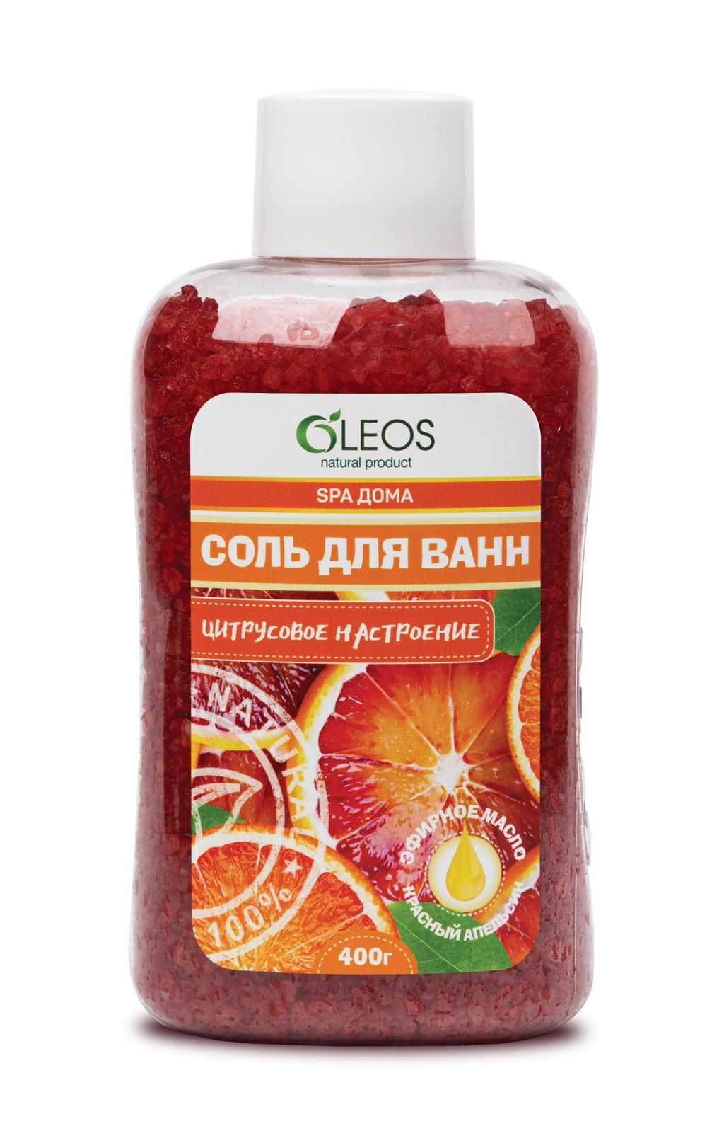фото упаковки Oleos Морская соль для ванн Цитрусовое настроение