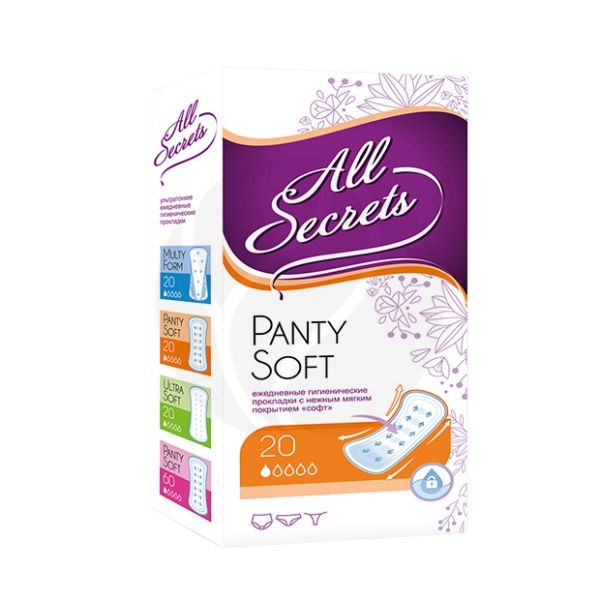 фото упаковки All Secrets Panty Soft ежедневные прокладки