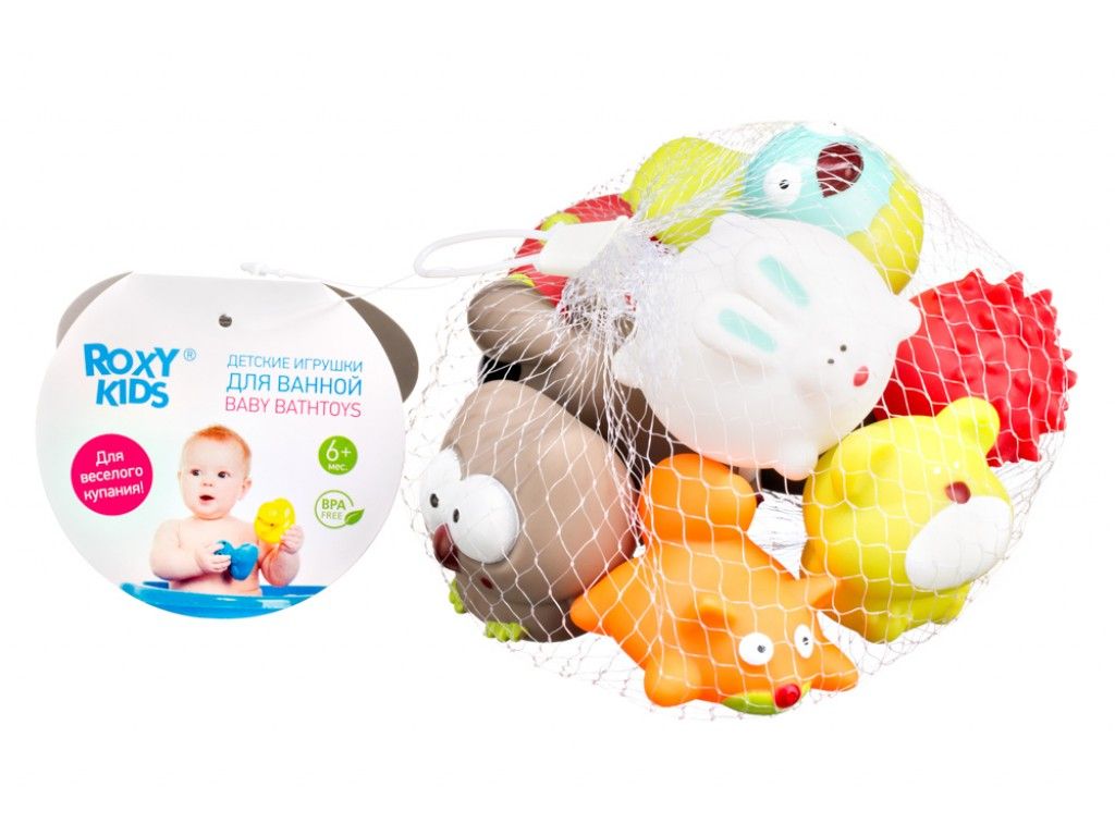 фото упаковки Roxy-kids Набор игрушек для ванны Лесные жители 6 мес+