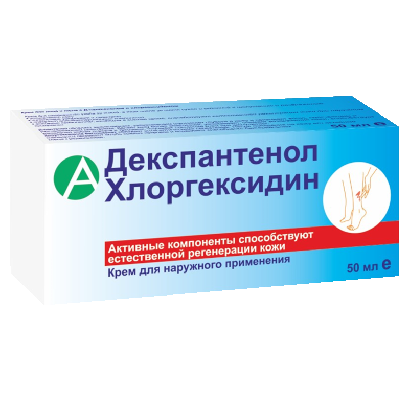 фото упаковки Крем для лица и тела с Д-пантенолом и хлоргексидином
