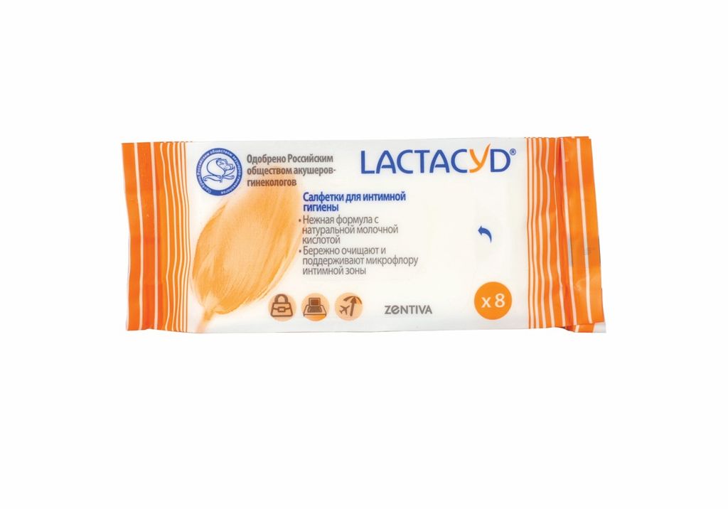 фото упаковки Lactacyd Салфетки для интимной гигиены, салфетки гигиенические, 8 шт. фото упаковки Lactacyd Салфетки для интимной гигиены