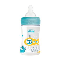 Chicco Well-Being Boy Бутылочка с силиконовой соской 0+