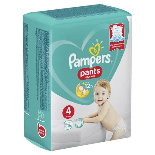 Pampers Pants Подгузники-трусики детские , р. 4, 9-15 кг, 16 шт.