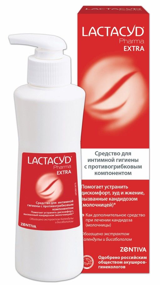 Lactacyd Pharma Extra Средство для интимной гигиены, гель, с противогрибковыми компонентами, 250 мл, 1 шт.