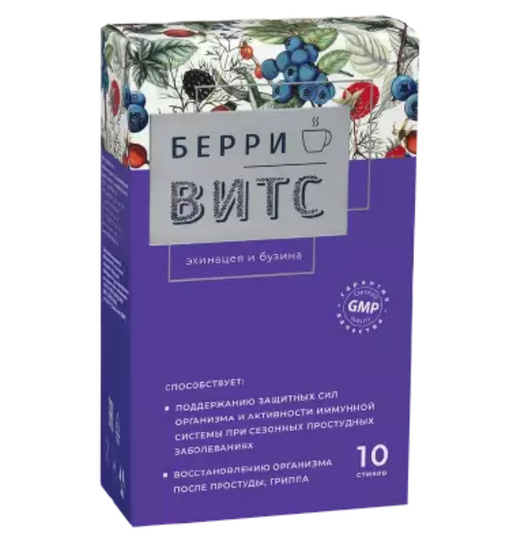 БерриВитС Эхинацея и бузина, порошок для приема внутрь, 4,0 г, 10 шт.