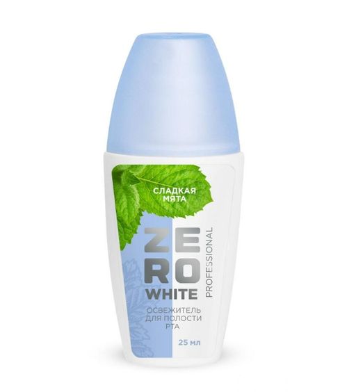 Zero White Освежитель для полости рта, спрей, мята, 25 мл, 1 шт.