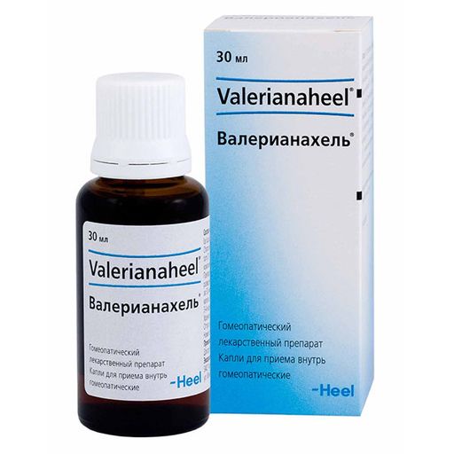 Валерианахель, капли для приема внутрь гомеопатические, 30 мл, 1 шт.